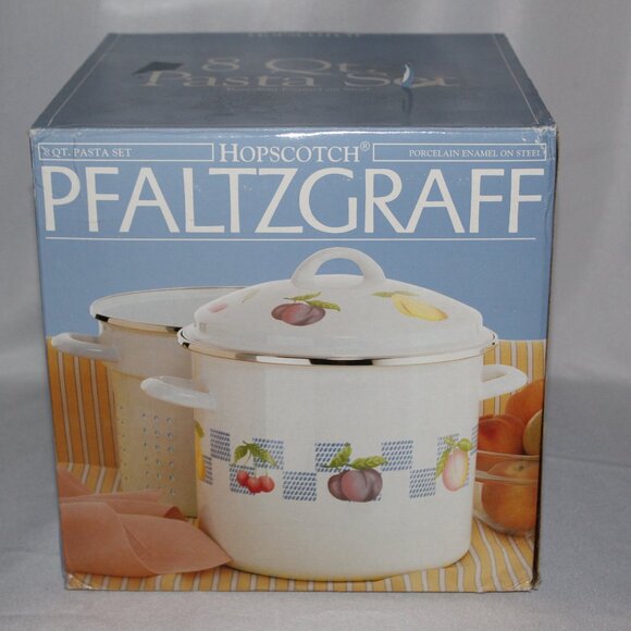 Pfaltzgraff Other - PFALTZGRAFF "HOPSCOTCH" 8 QT. PASTA SET PORCELAIN ENAMEL ON STEEL-NEW IN BOX